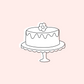 cake on cake stand icon