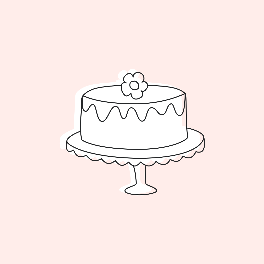 cake on cake stand icon
