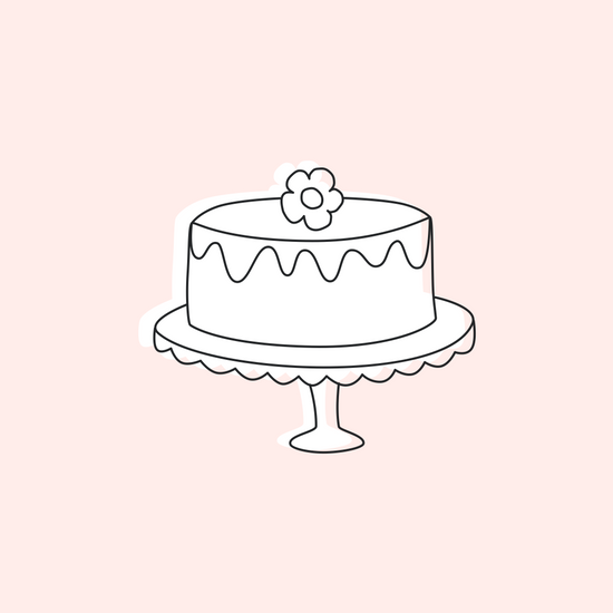 cake on cake stand icon